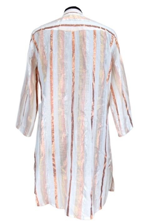 Chemise longue à rayures métallisées Laraethnics taille 38-40