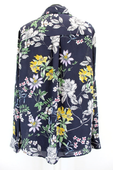 Chemise noire et fleurs H&M taille 34