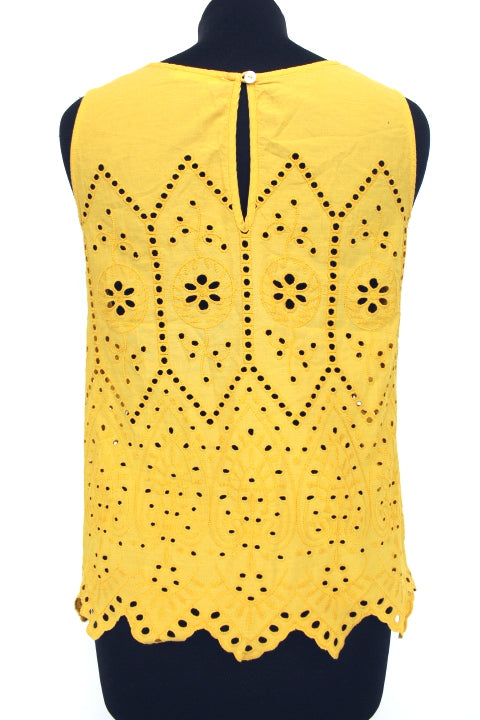 Chemisier à broderies jaune BIZZBEE taille S