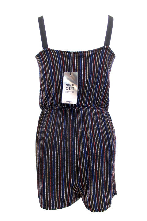 Combi-short à bretelles et à rayures JENNYFER taille 36 Neuf