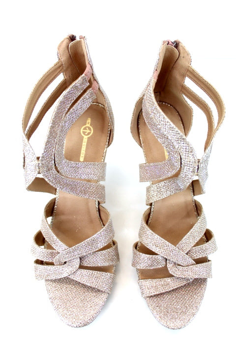 Escarpins ouverts et dorés MOSQUITOS pointure 41 neufs - Accessoire de seconde main - Friperie en ligne