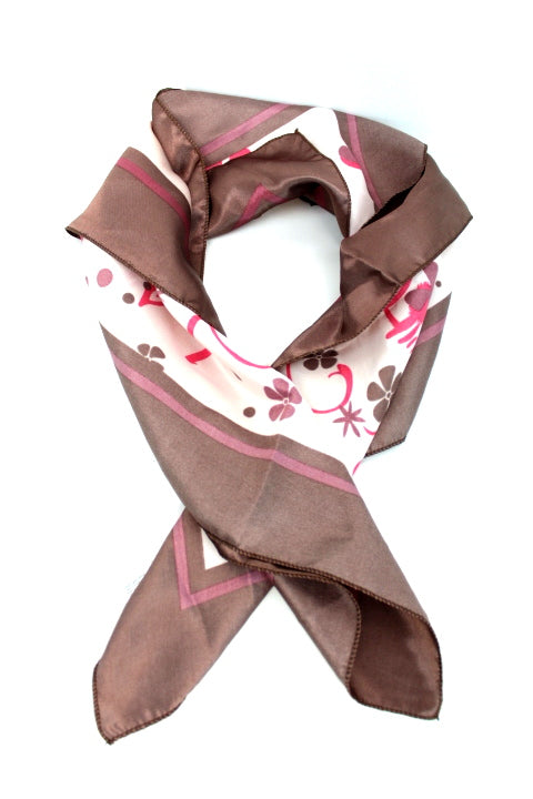 Foulard fleuri carré LBVYR - Friperie seconde main