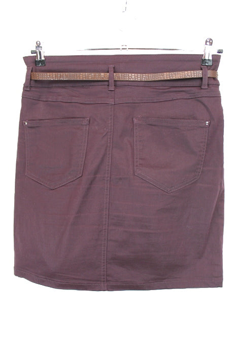 Jupe droite violine avec ceinture Cache Cache taille 42