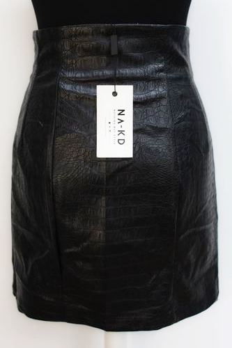 Jupe simili cuir ajustée NA-KD taille 34 Neuve - friperie