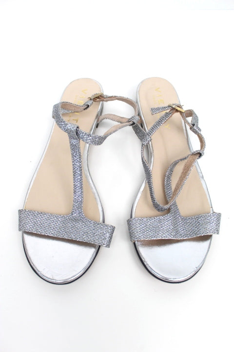Pieds-nu argentés à sangles VIENTY pointure 42 - Accessoire de seconde main - Friperie en ligne