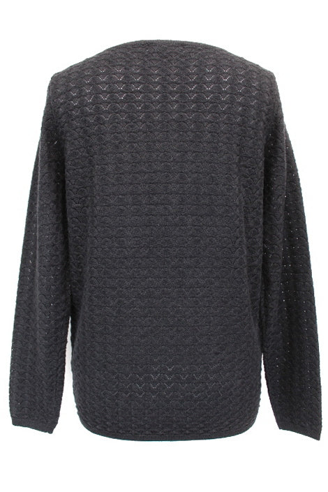 Pull effet crochet au dessus de la poitrine, sur les manches et au dos - ANDY & LUCY taille S - Vêtement de seconde main - Friperie en ligne