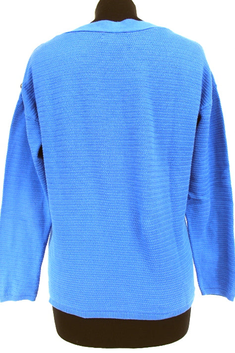 Pull bleu - boutons sur épaulettes CACHE CACHE taille M