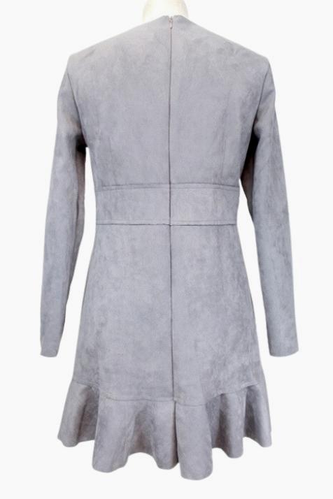 Robe droite aspect daim Bo Bo Fashion taille 36
