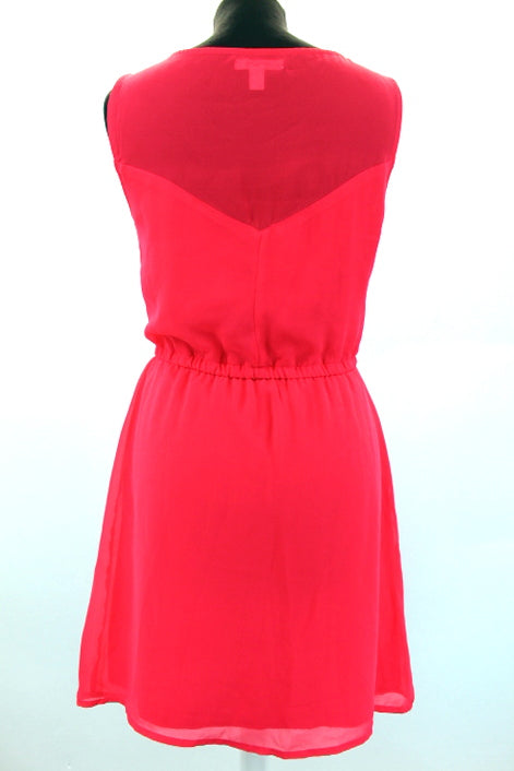 Robe légère en voilage avec ceinture élastique JENNYFER taille XS - Vêtement de seconde main - Friperie en ligne