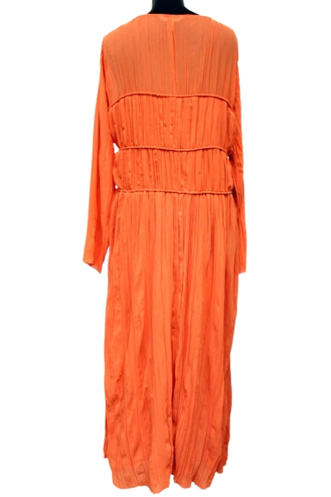 Robe longue en mousseline froissée H&M taille M
