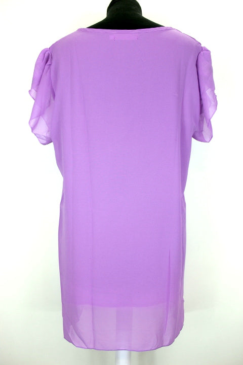 Robe mauve dessous fleuri Classic Fashion taille 38