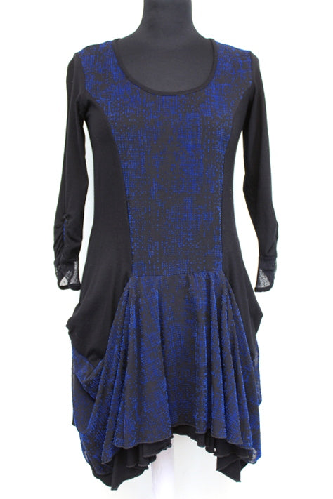 Robe Manches Courtes LMV Modèle 'Maiko' - Taille 36/38 - Noir à Motif Floral - Neuf Sans étiquette