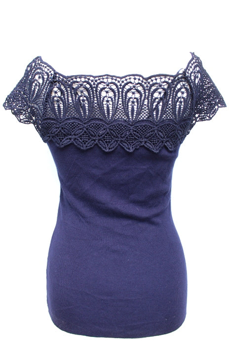 Top extensible avec dentelle Vintage Dressing taille unique