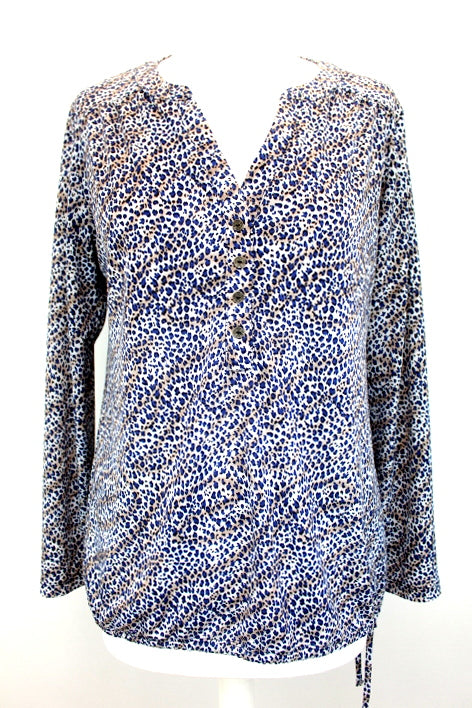 Pull Femme Armand Thiery – Taille 1 (36/38) – Marron à Rayures – Manches 3/4 – Coton
