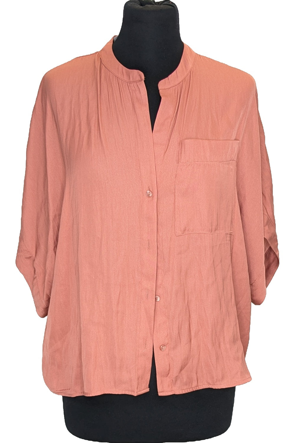 Chemisier H&M Col Rose Pastel - Taille 34 - Occasion Très Bon état - Manches Longues