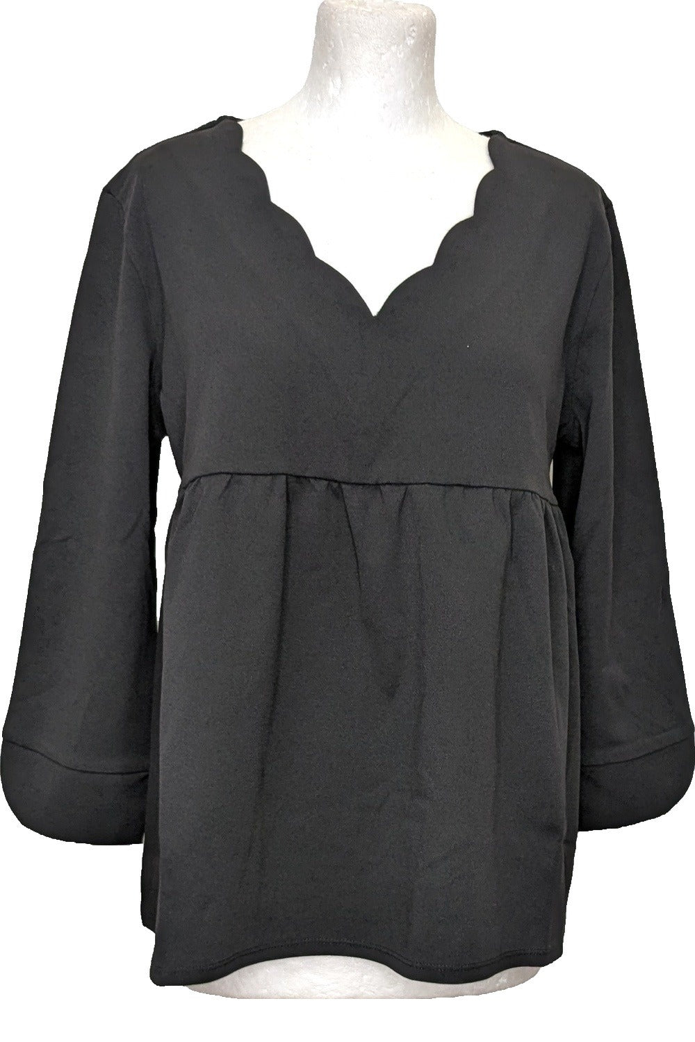 Blouse Tunique Zara Noire Taille 40 - En Viscose/polyester, Manches Longues, Neuve