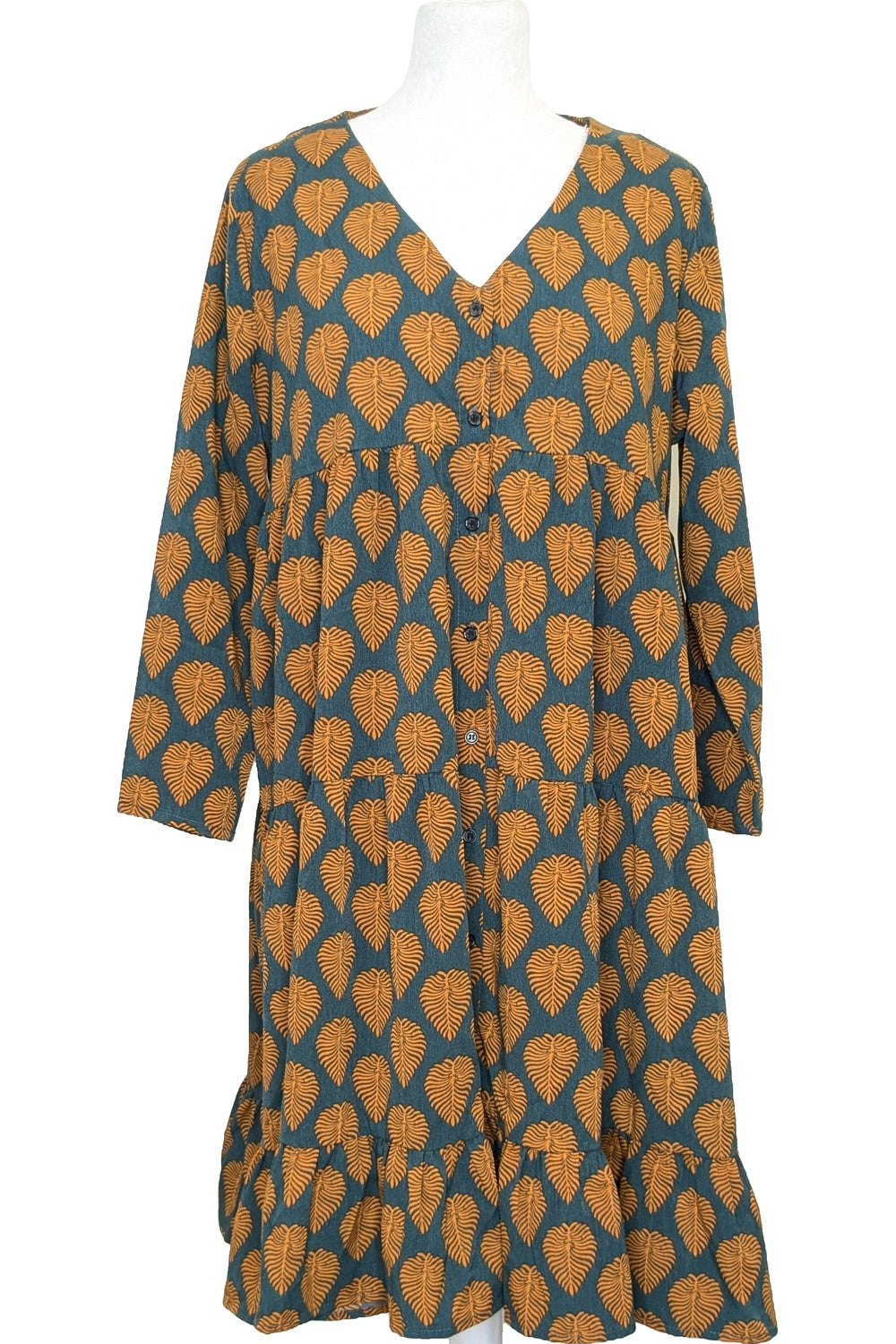 Robe MULTIPLES Taille 40 / L - Couleur Verte - Occasion En Très Bon état