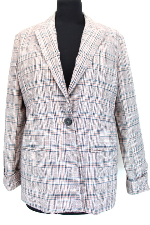 Blazer à carreaux Bonobo taille 36 - friperie femmes, vêtements d'occasion, seconde main