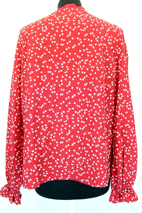 Blouse à cœurs blancs Shein Taille 40-42
