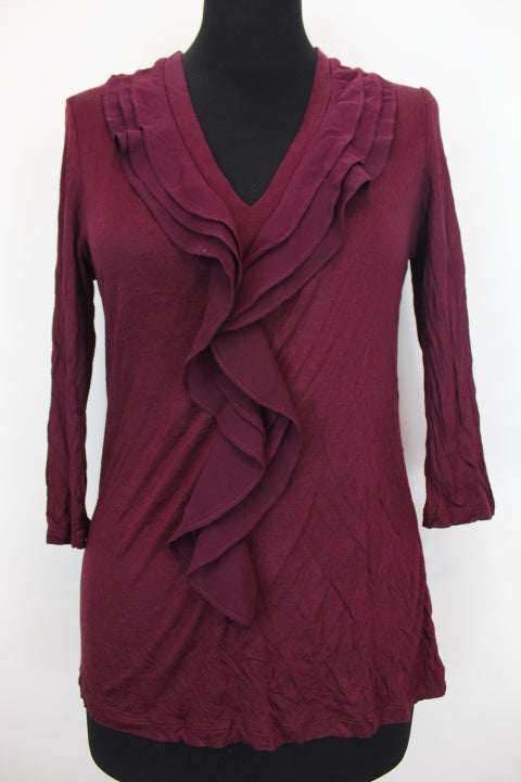 Blouse à frisons H&M taille 34-36 - friperie femmes, vêtements d'occasion, seconde main