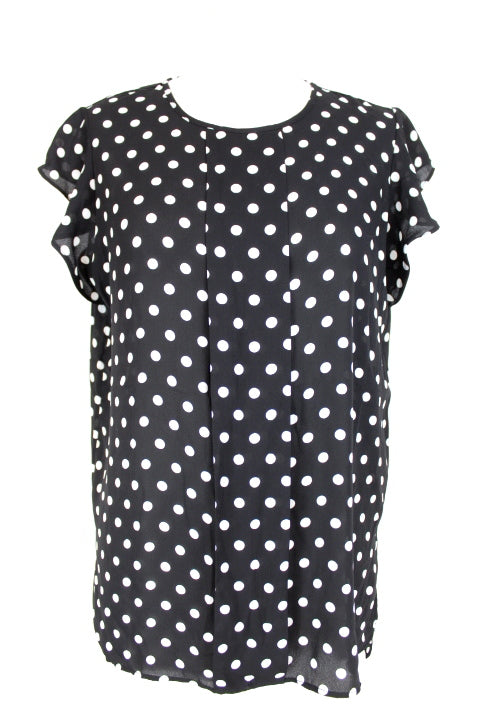 Blouse à pois sans manches Atmosphère taille 38-friperie occasion seconde main