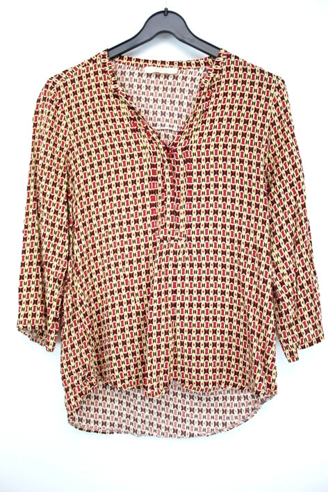 Blouse bariolée manche trois quarts Jad taille 44 - friperie femmes, vêtements d'occasion, seconde main