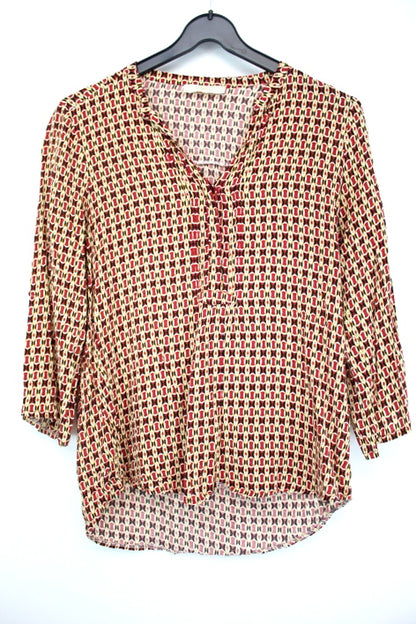 Blouse bariolée manche trois quarts Jad taille 44 - friperie femmes, vêtements d'occasion, seconde main