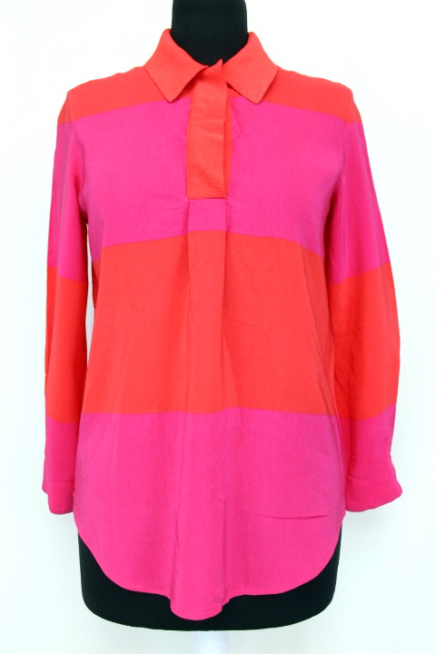 Blouse color block fluide satinée Gant taille 34 - friperie femmes, vêtements d'occasion, seconde main