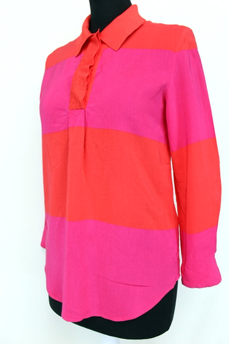 Blouse color block fluide satinée Gant taille 34