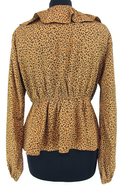Blouse croisée à frisons - Ceinture élastique - Giracoo - Taille S/M - Friperie seconde main