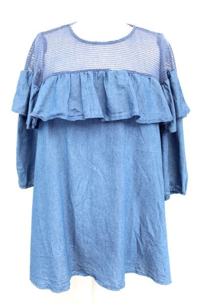 Blouse effet jean OSLEY taille M/L - seconde main - friperie