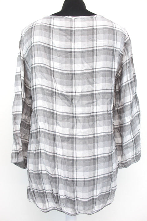 Blouse élastiquée à carreaux Armand Thiery taille XL