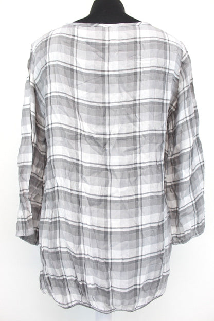 Blouse élastiquée à carreaux Armand Thiery taille XL