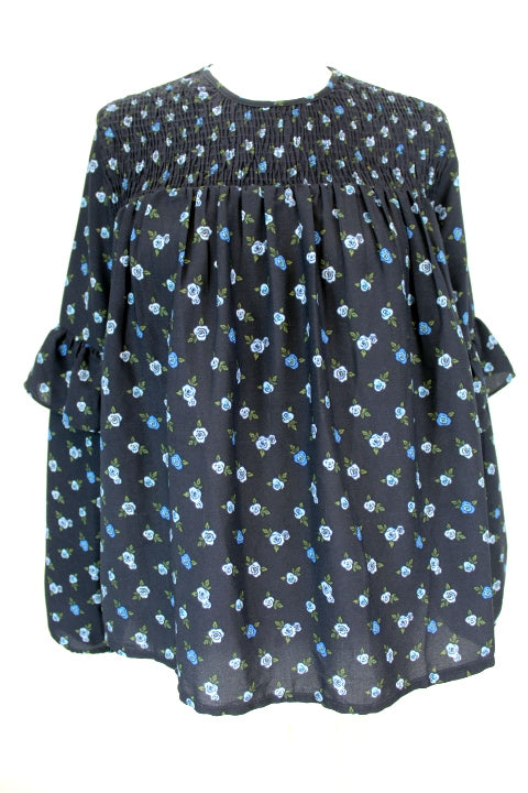 Blouse empiècement smocké Jennyfer taille 34-occasion friperie