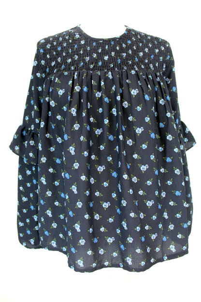 Blouse empiècement smocké Jennyfer taille 34-occasion friperie