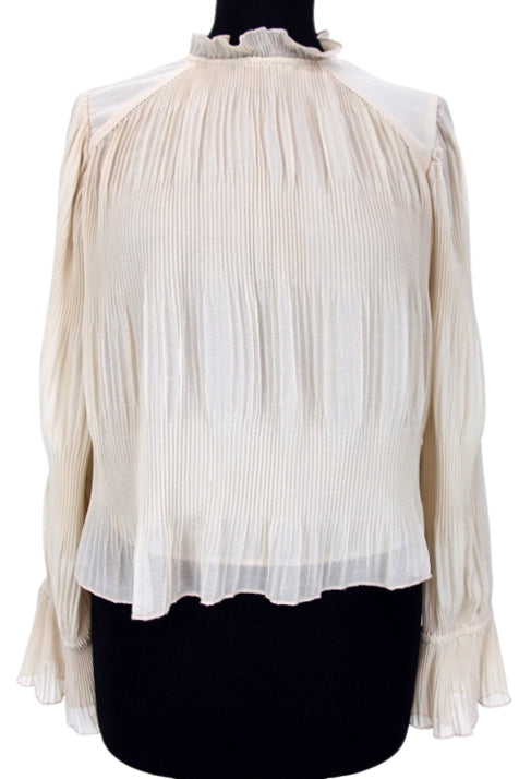 Blouse en crèpe petit plissé Zara taille 34 -occasion seconde main