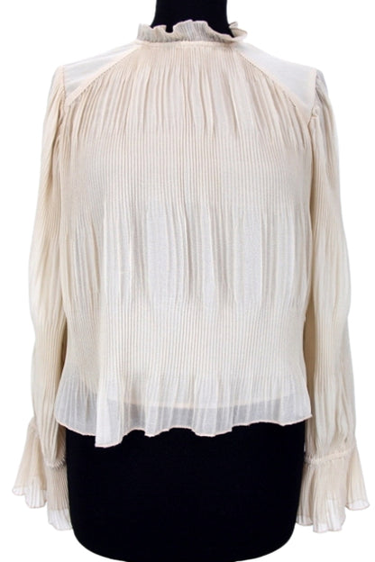 Blouse en crèpe petit plissé Zara taille 34 -occasion seconde main