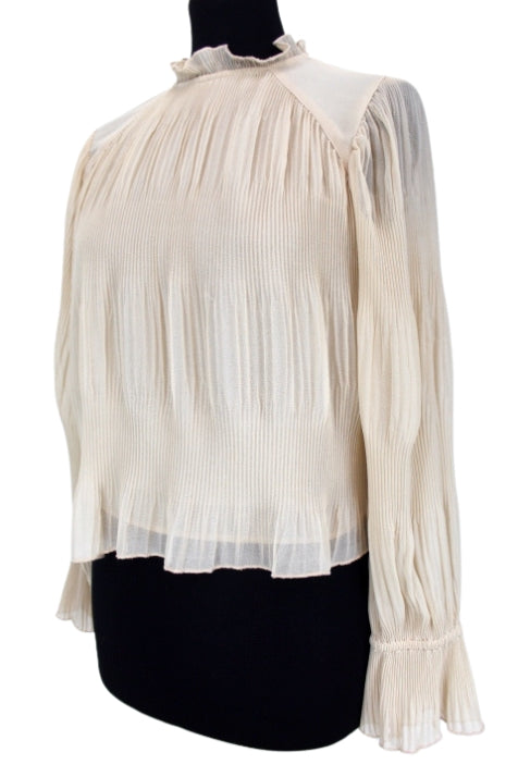 Blouse en crèpe petit plissé Zara taille 34