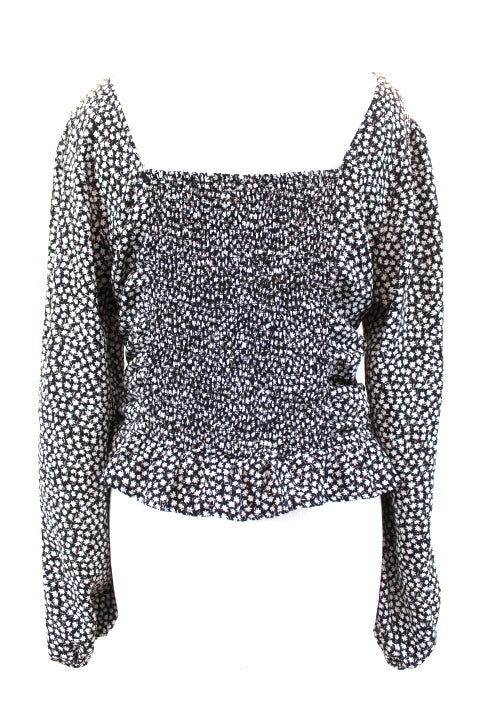 Blouse fleurie effet drapé H&M taille M