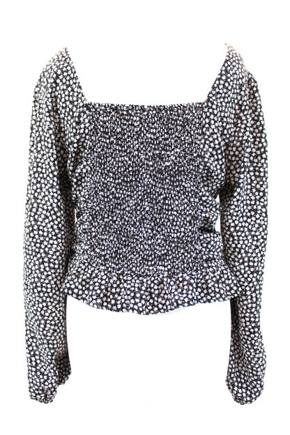 Blouse fleurie effet drapé H&M taille M