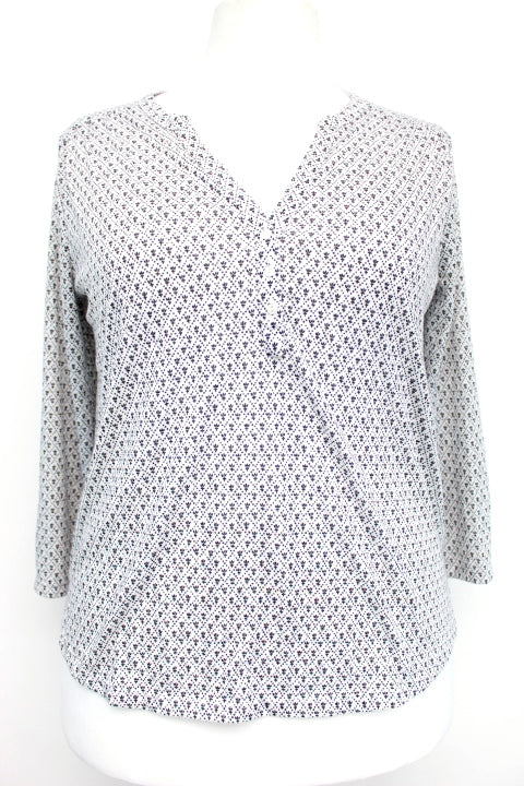 Blouse fluide imprimée H&M taille 38-40 - friperie femmes, vêtements d'occasion, seconde main
