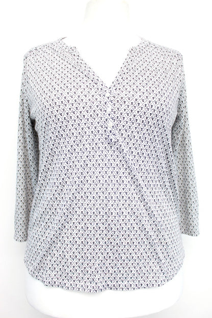 Blouse fluide imprimée H&M taille 38-40 - friperie femmes, vêtements d'occasion, seconde main