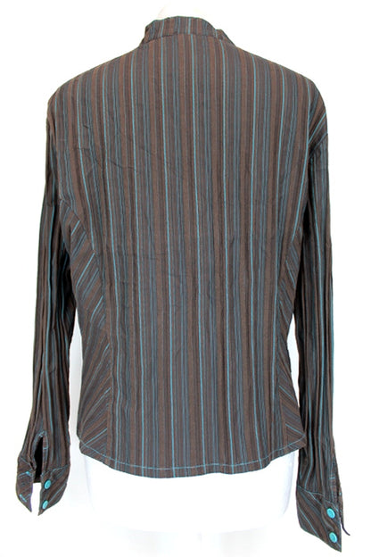 Blouse marron et bleu Pusel fe taille 42