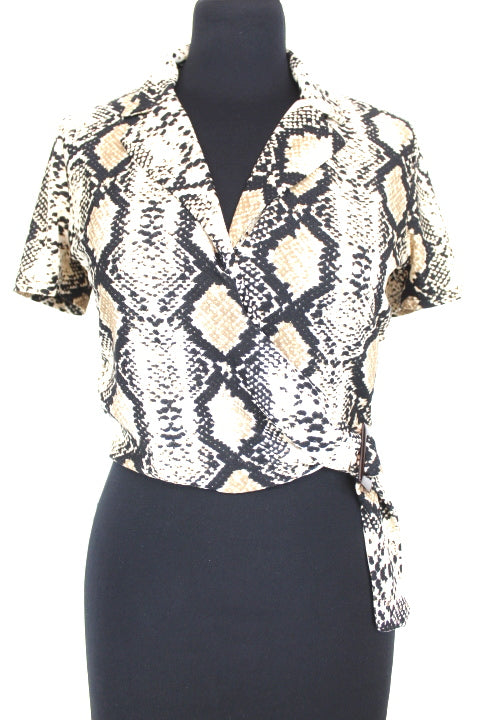 Blouse motif serpent Jennyfer taille 36-friperie occasion seconde main