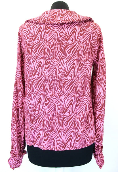 Blouse rose & marron Yas taille 40