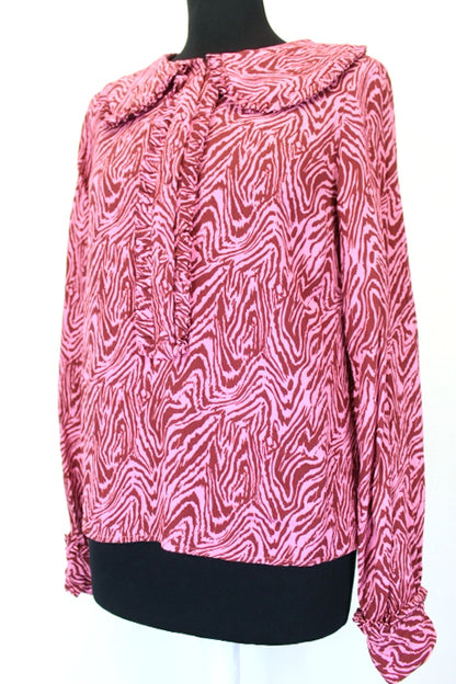 Blouse rose & marron Yas taille 40