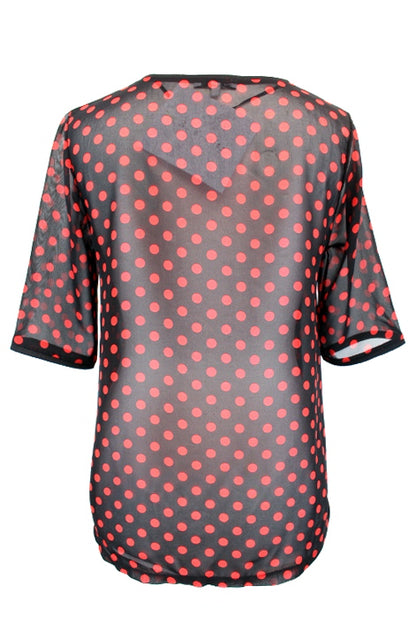 Blouse transparente à pois Naf Naf taille 36