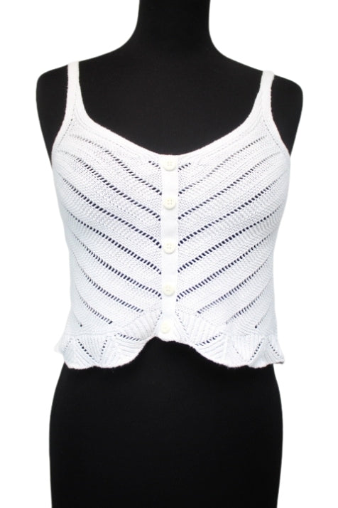Bustier en laine effet crochet JENNYFER taille M - Vêtement de seconde main - Friperie en ligne