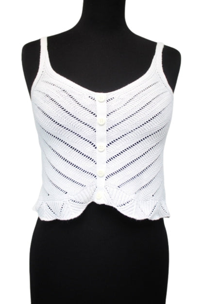 Bustier en laine effet crochet JENNYFER taille M - Vêtement de seconde main - Friperie en ligne