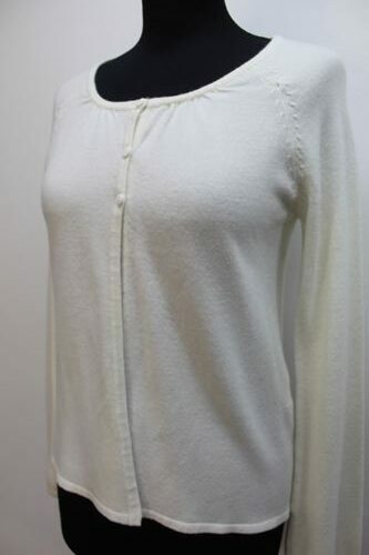 Cardigan blanc encolure ronde Camaïeu taille 1